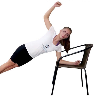 plank theo bàn hoặc ghế