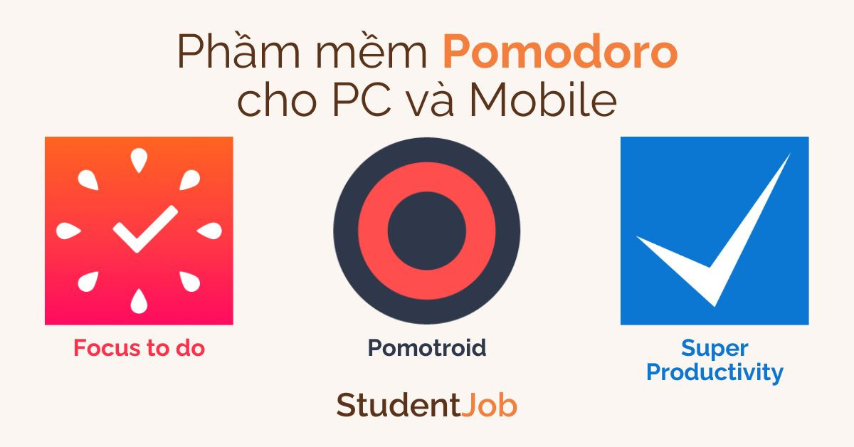 Phần mềm Pomodoro cho PC và Mobile